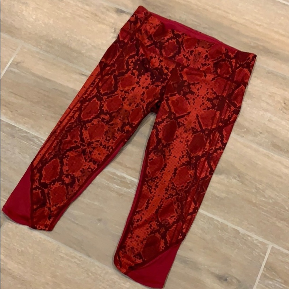 lululemon athletica Red Snake Print Leggings